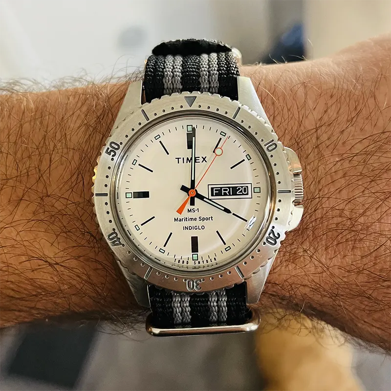 Timex X Todd Snyder White Dial Three Hand Men's Watch- TW2R83400